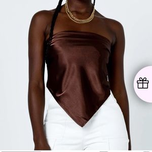 Princess Polly Venetian Silky Scarf Chocolate Brown